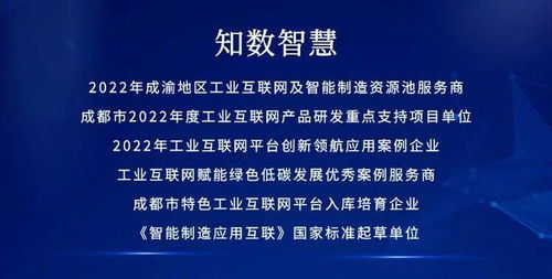深耕数字内容，赋能智能升级 知数智慧入选2022成渝地区工业互联网及智能制造资源池服务商名单